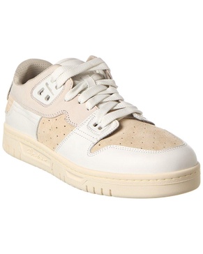 low mix leather & suede sneaker