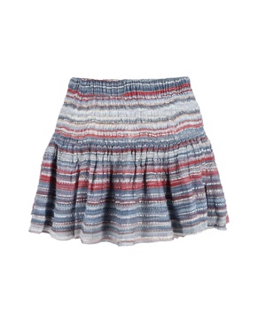 striped mini skirt in multicolor silk