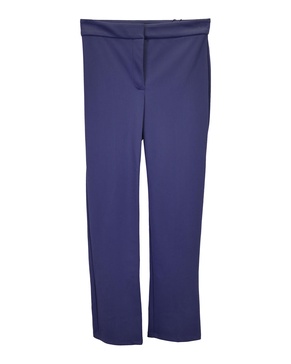 slim kick pants in navy blue polyamide