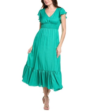satin escada stripe jacquard maxi dress