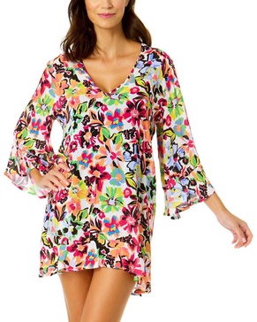 Anne Cole Flounce V Neck Tunic