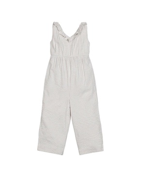ruffle bow shoulder jumpsuit