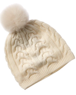 cable knit cashmere hat