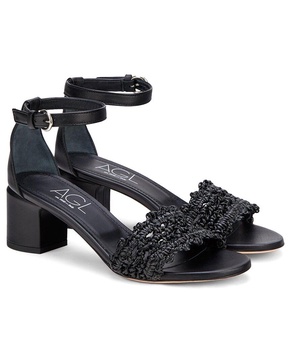 crochet leather sandal