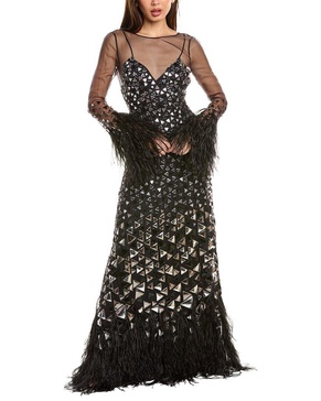 mirror embellished gown