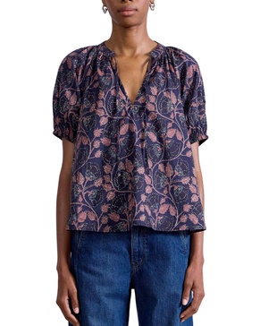 lumina popover in camille floral navy
