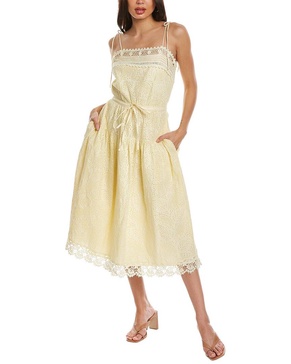 eyelet maxi dress
