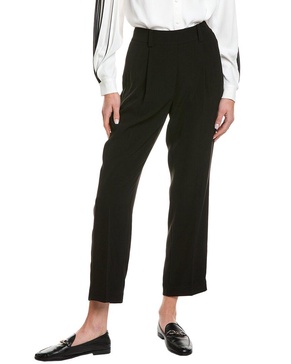 pleated straight leg pant