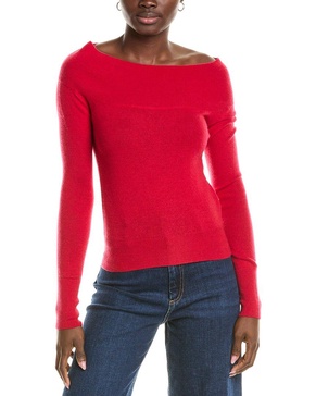 wool & cashmere-blend off the shoulder jumper