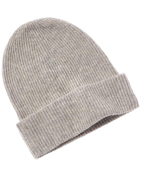 cashmere rib double foldover cuff slouchy cashmere beanie