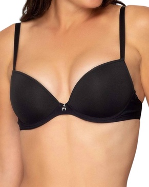 coque padded balcony bra in black
