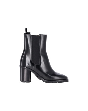 deline ankle boots in black leather