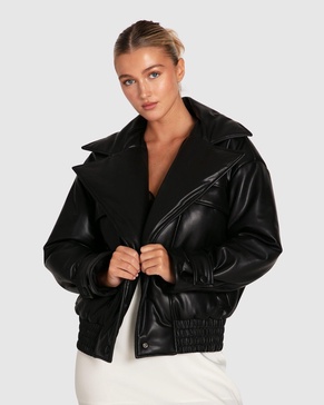 love drunk leather bomber