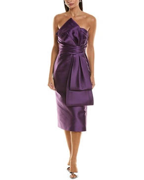 silk-blend cocktail dress
