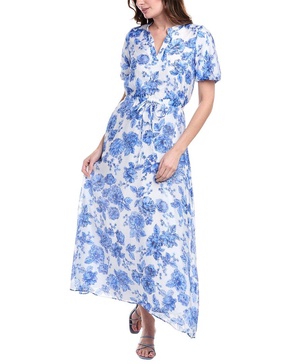 puff sleeve maxi dress
