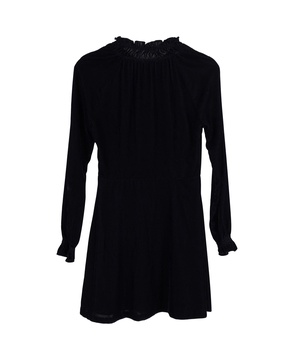 rilea velvet mini dress in navy blue polyester