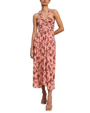 jaylin silk-blend dress