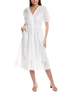 Velvet by Graham & Spencer Eyelet Midi Shirtdress