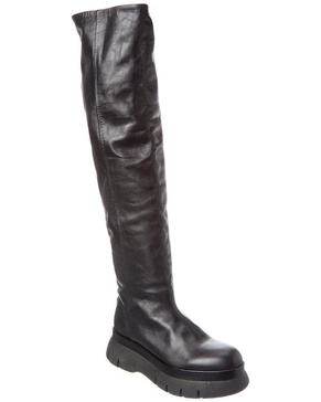 leather over-the-knee boot