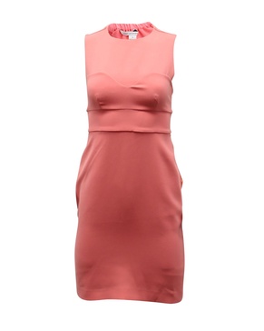 colorblock sleeveless tamika dress in peach triacetate