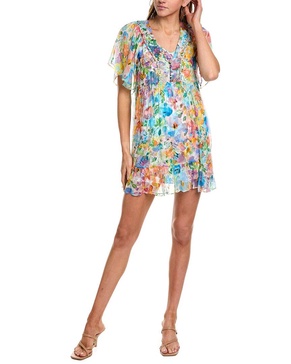 petite margareta silk mini dress