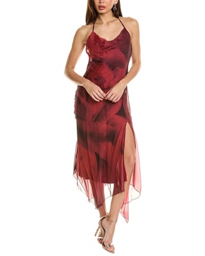 silk chiffon midi dress