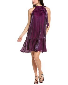 tiered bow mini dress