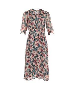 betty midi dress in floral print viscose