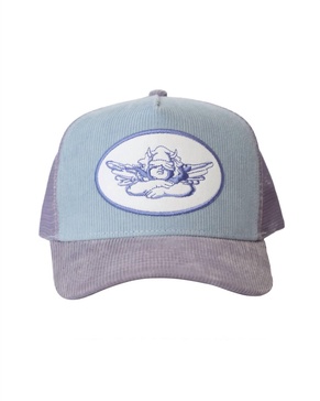 candyqueen trucker hat in blue-grey
