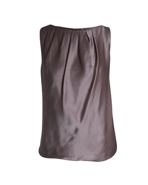 sleeveless blouse in pink silk