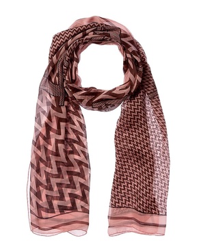 printed chiffon silk scarf