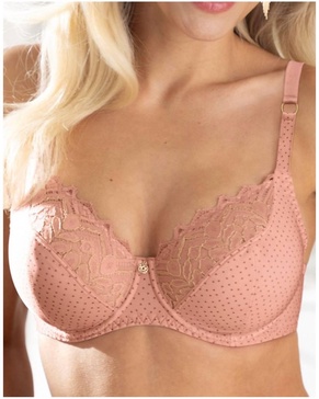 three quarter cup bra in bulles rosees