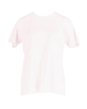 crew neck short sleeve t-shirt in white cotton