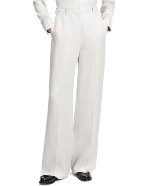 classic linen-blend straight pant