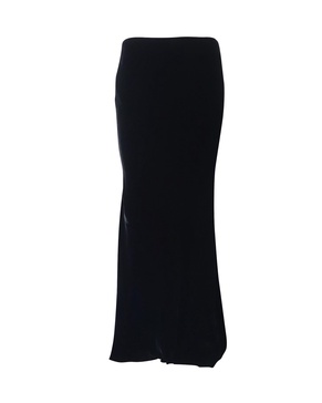 slip maxi skirt in black viscose