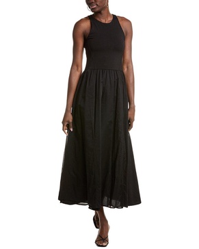 mixed media maxi dress