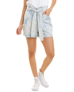 davidson linen-blend short
