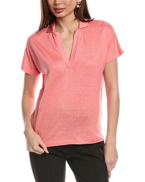 enelina linen-blend polo shirt