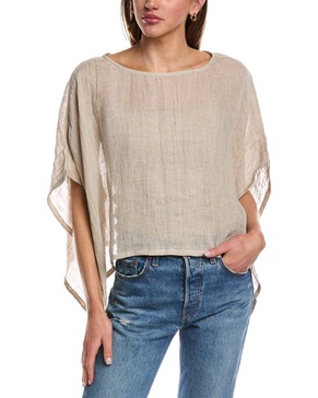 bateau neck linen top