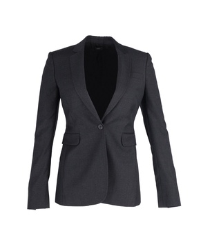 tailored slim fit blazer in grey wool