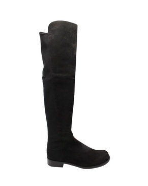5050 stretch knee boots in black suede