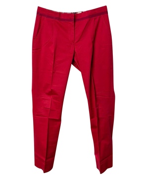 trousers in red cotton