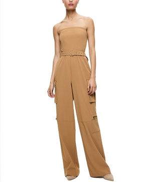 sachiko strapless cargo jumpsuit