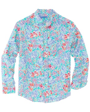 island bouquet gramercy linen woven shirt