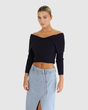 more than words collared knit top