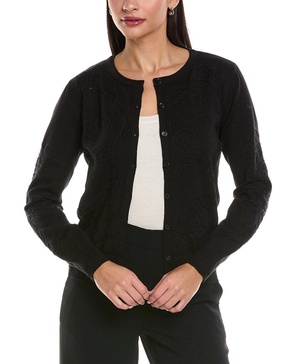 embroidered cashmere-blend cardigan