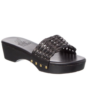 Ancient Greek Sandals Open Woven Leather Clog