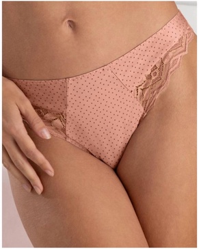 low waist brief in bulles rosees