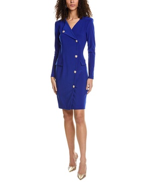 button front mini dress