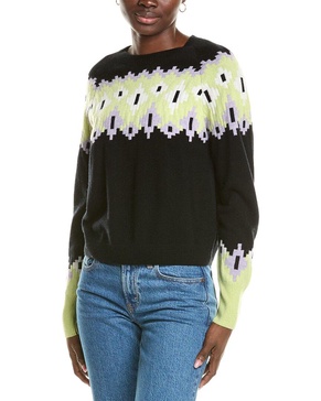 wool & cashmere-blend pastel fairisle jumper